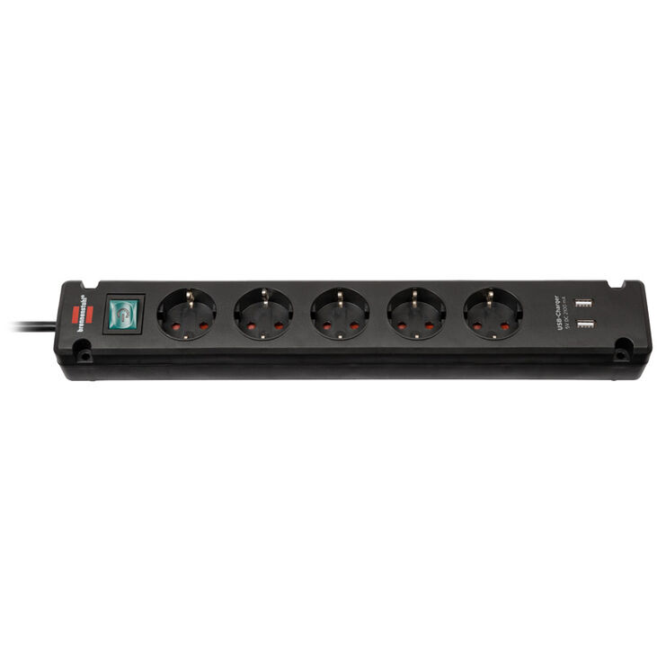 Brennenstuhl Bremounta Steckdosenleiste, 5-fach, USB-Ladefunktion - schwarz image number 0