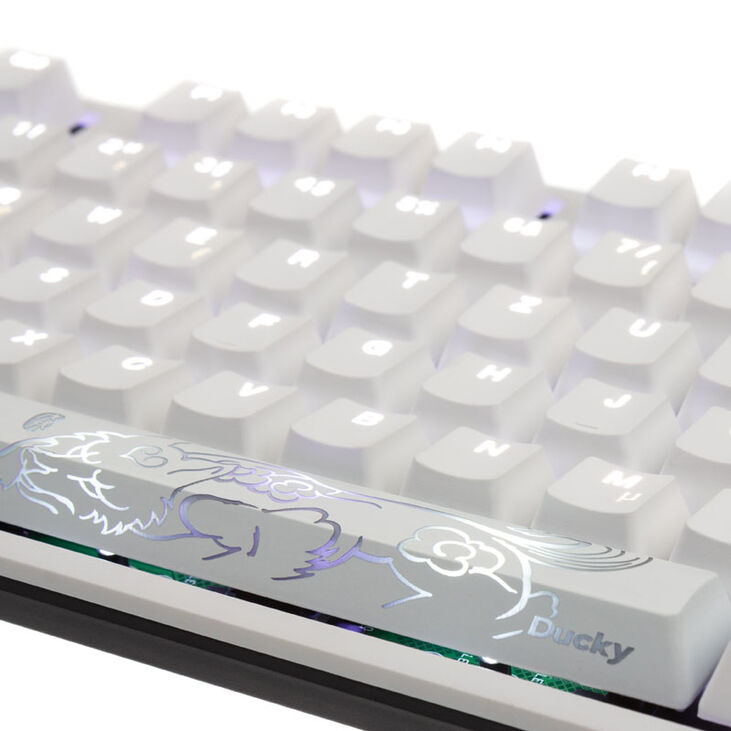Ducky One 2 White Edition PBT Gaming Tastatur, MX-Black, weiße LED - weiß image number 6