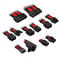 Kolink Core Pro Braided Cable Extension Kit 12V-2x6 Type 2 - Jet Black/Racing Red