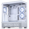 Phanteks XT View Matrix PC-Geh&auml;use, Midi-Tower, E-ATX, Tempered Glass, Matrix LED - wei&szlig; image number null