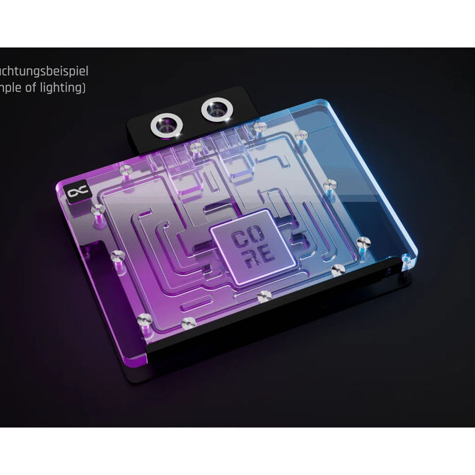 Alphacool Core GeForce RTX 5080 Vanguard/SUPRIM GPU Water Cooler, ARGB, with Backplate - Acrylic image number 2