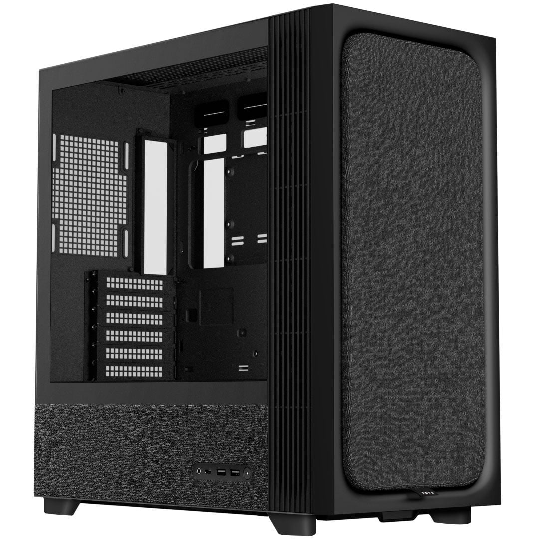 TRYX FLOVA F50 PC Case, ATX, Tempered Glass - Black