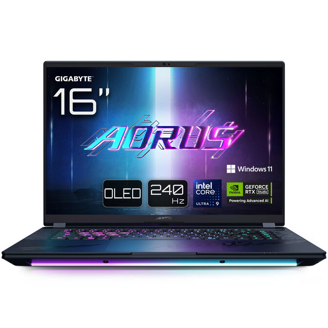 GIGABYTE AORUS Master 16 AM6H BYHC5DEE65SP, 16 inch Gaming Laptop, 240 Hz OLED, Core Ultra 9 275HX, RTX 5080 image number 1