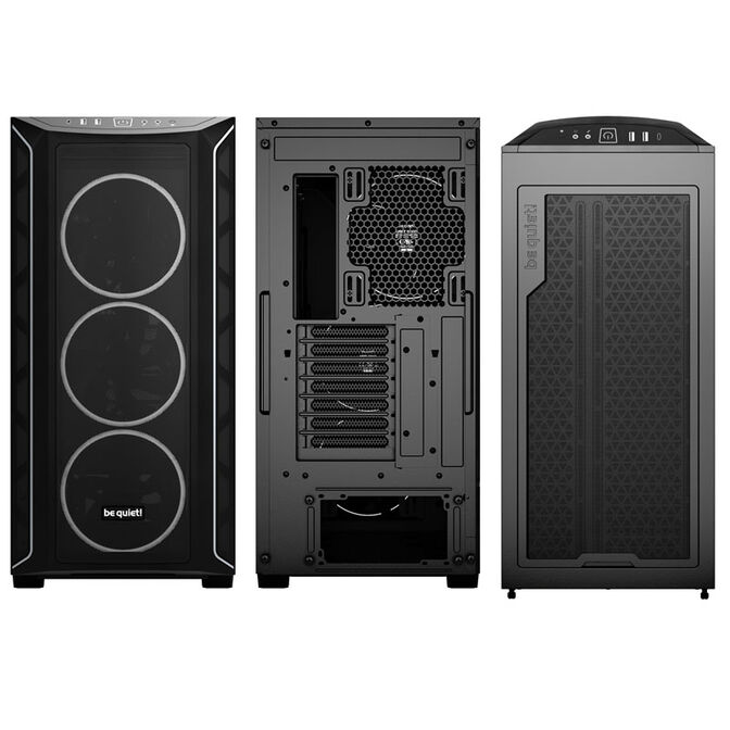 be quiet! Shadow Base 800 FX PC Case, Mid Tower, E-ATX, RGB, Tempered Glass - black image number 3