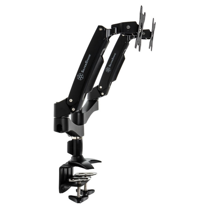 SilverStone SST-ARM22BC Dual Monitorhalterung - schwarz image number 2
