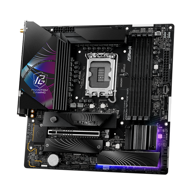 ASRock Z890M RIPTIDE WiFi motherboard, socket LGA 1851, Intel Z890, Micro-ATX, DDR5 image number 2