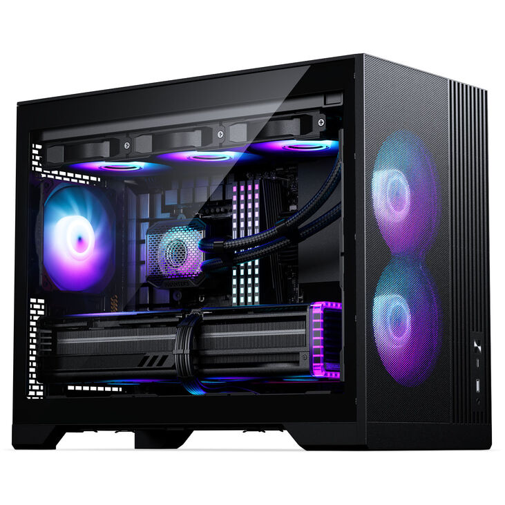 Phanteks XT M3 PC Case, Mini Case, mATX, RGB, Tempered Glass - including 3x 120mm Fans, Black image number 2