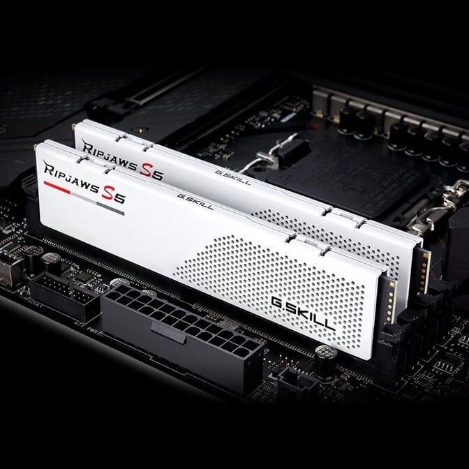 G.Skill Ripjaws S5 DDR5-5600 RAM, CL28, XMP - 64 GB Dual-Kit, wei&szlig; image number 3
