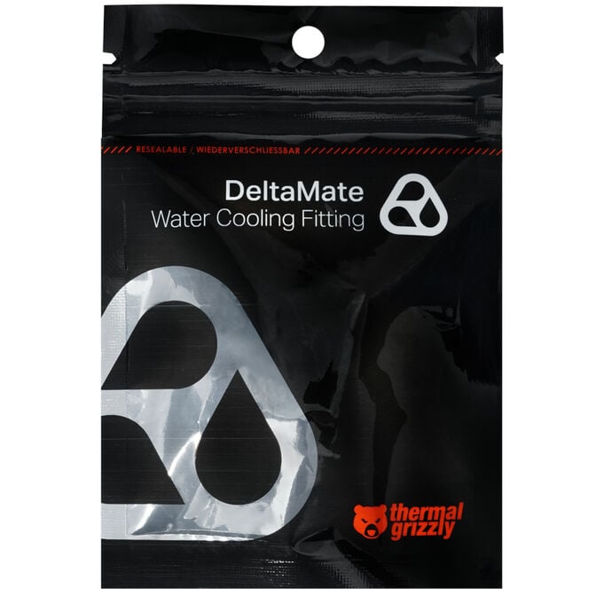 Thermal Grizzly DeltaMate Quick Disconnect Male - M, Gloss Nickel image number 2