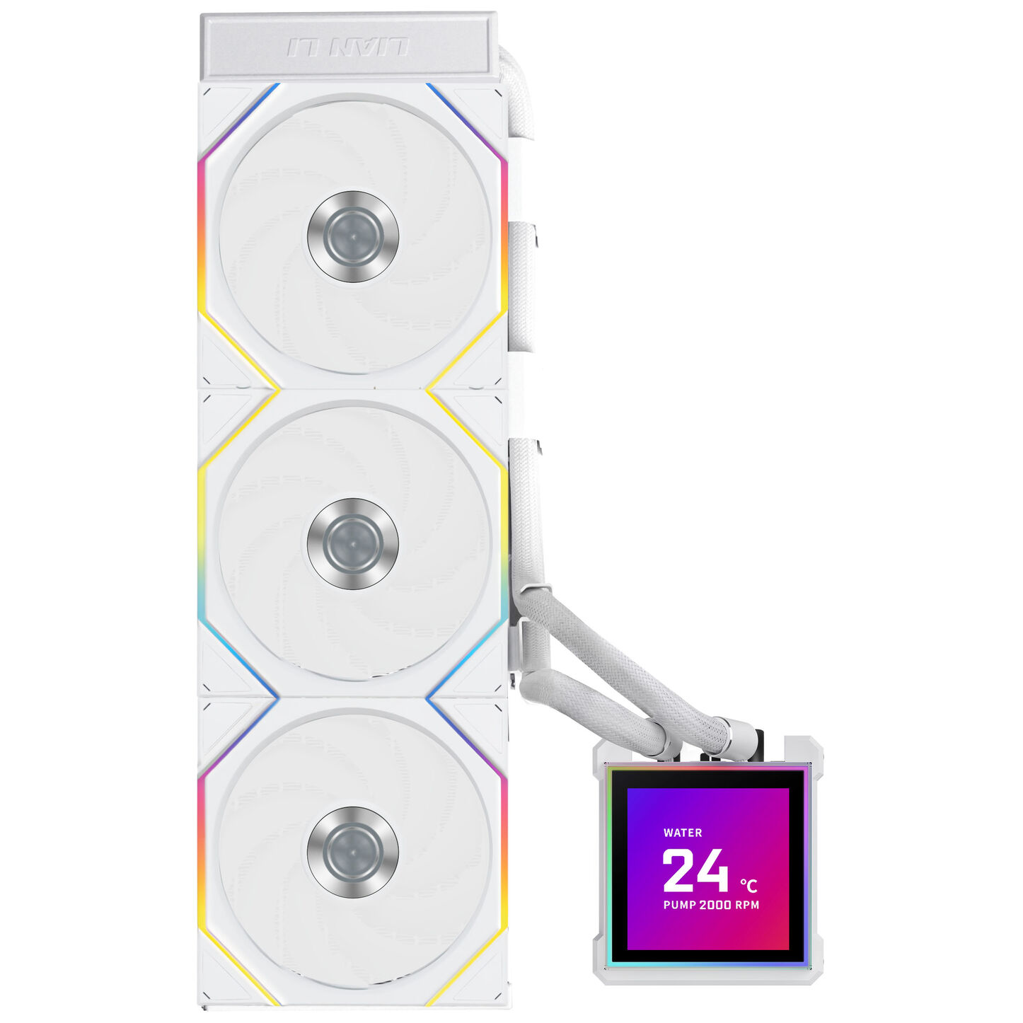 Lian Li O11 Vision Compact - white + 3x UNI FAN SL-INF 120 ARGB Reverse ...