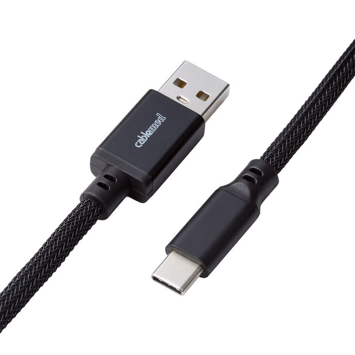 CableMod Classic Coiled Keyboard Cable USB-C zu USB Typ A, Midnight Black - 150cm image number 2