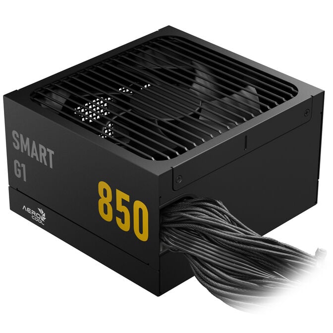 AeroCool Smart G1 80 PLUS Gold Power Supply, PCIe 5.1, ATX 3.1 - 850 Watt, black image number 1