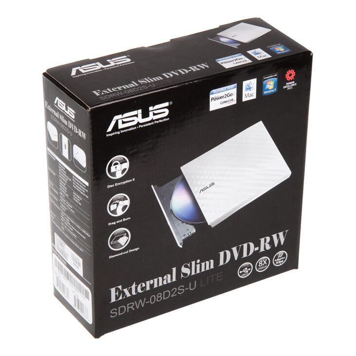 ASUS SDRW-08D2S-U Lite DVD-Brenner - extern, weiß image number 5
