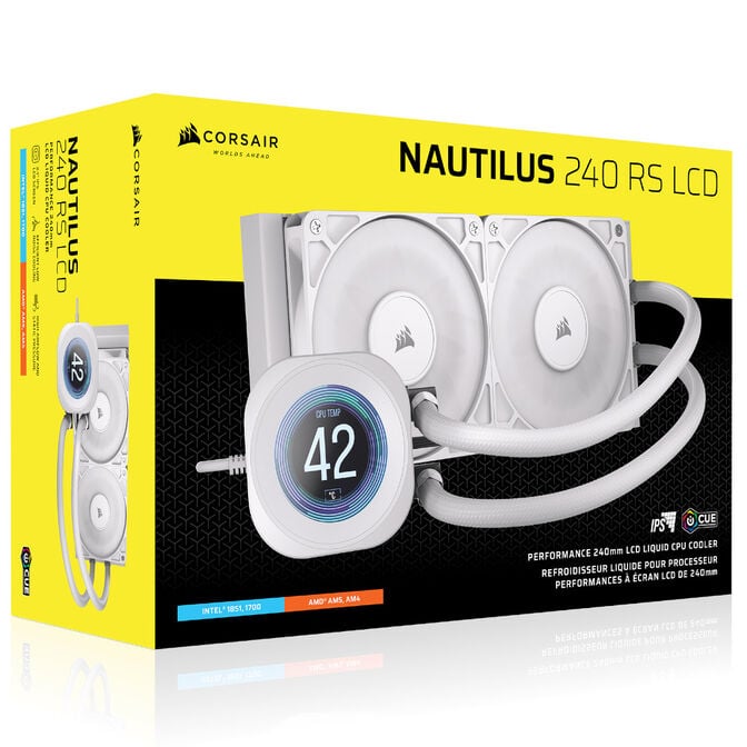 Corsair Nautilus RS 240 LCD ARGB Komplett-Wasserk&uuml;hlung - 240 mm, wei&szlig; image number 6