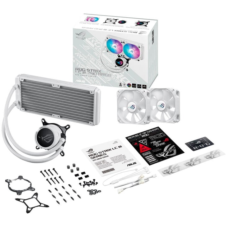 ASUS ROG STRIX LC III 240 ARGB Komplett-Wasserkühlung - weiß image number 8