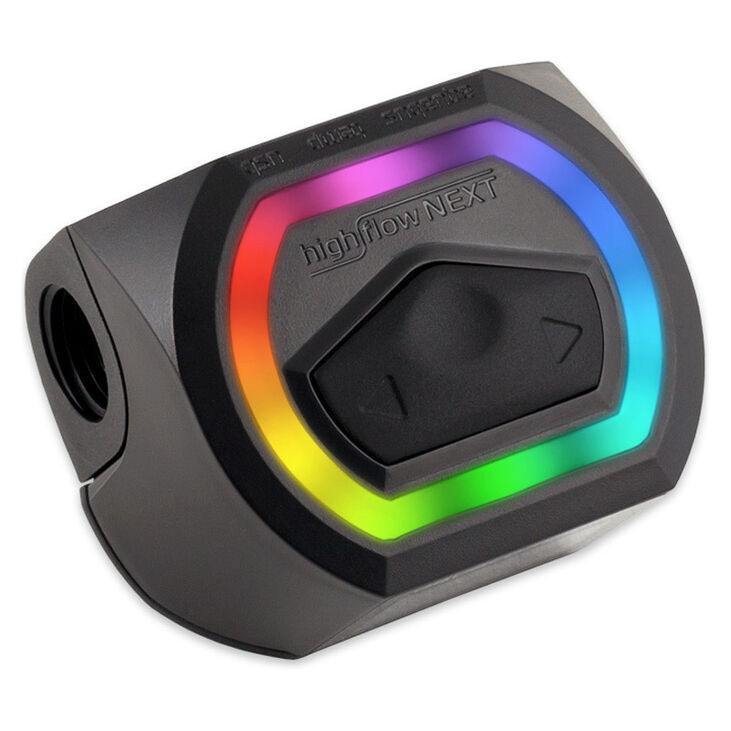 Aqua Computer Durchflusssensor high flow NEXT, OLED, 2x G1/4, RGBpx - schwarz image number 1