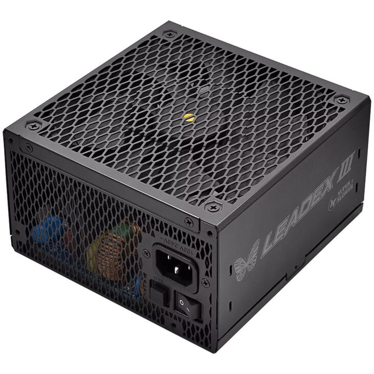 Super Flower LEADEX III GOLD UP 1000W 80 PLUS Gold Power Supply, PCIe 5.1, ATX 3.1 - 1,000 Watt, black image number 1