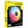 CORSAIR iCUE LINK RX120 II RGB PWM-L&uuml;fter, 120mm, 2.100U/min &ndash; Schwarz image number null