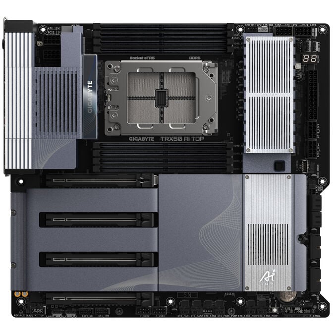 GIGABYTE TRX50 AI Top Mainboard, Sockel sTR5, AMD TRX50, E-ATX - DDR5 image number 2