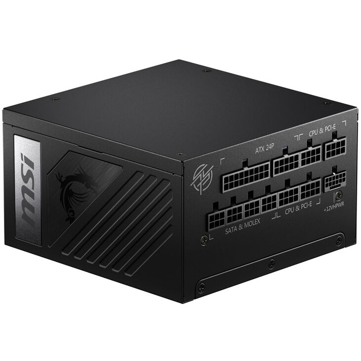 MSI MPG A850G PCIe5 Netzteil, 80 PLUS Gold, vollmodular, ATX 3.0, PCIe 5.0 - 850 Watt image number 3