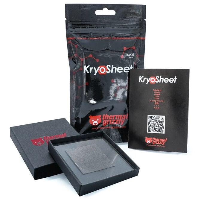 Thermal Grizzly KryoSheet W&auml;rmeleitpad - 33 x 33 mm image number 0