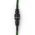 Glorious GMMK Coiled Cable Forest Green, Spiral Keyboard Cable, USB-C/USB-A &ndash; Dark Green/Black image number null