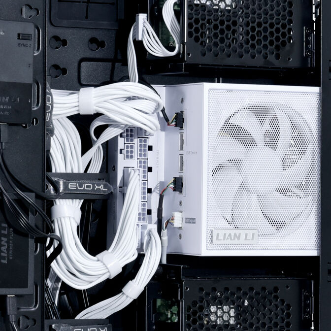 Lian Li EDGE EG0850 80 PLUS Platinum Netzteil, PCIe 5.1, ATX 3.1 - 850 Watt, wei&szlig; image number 8