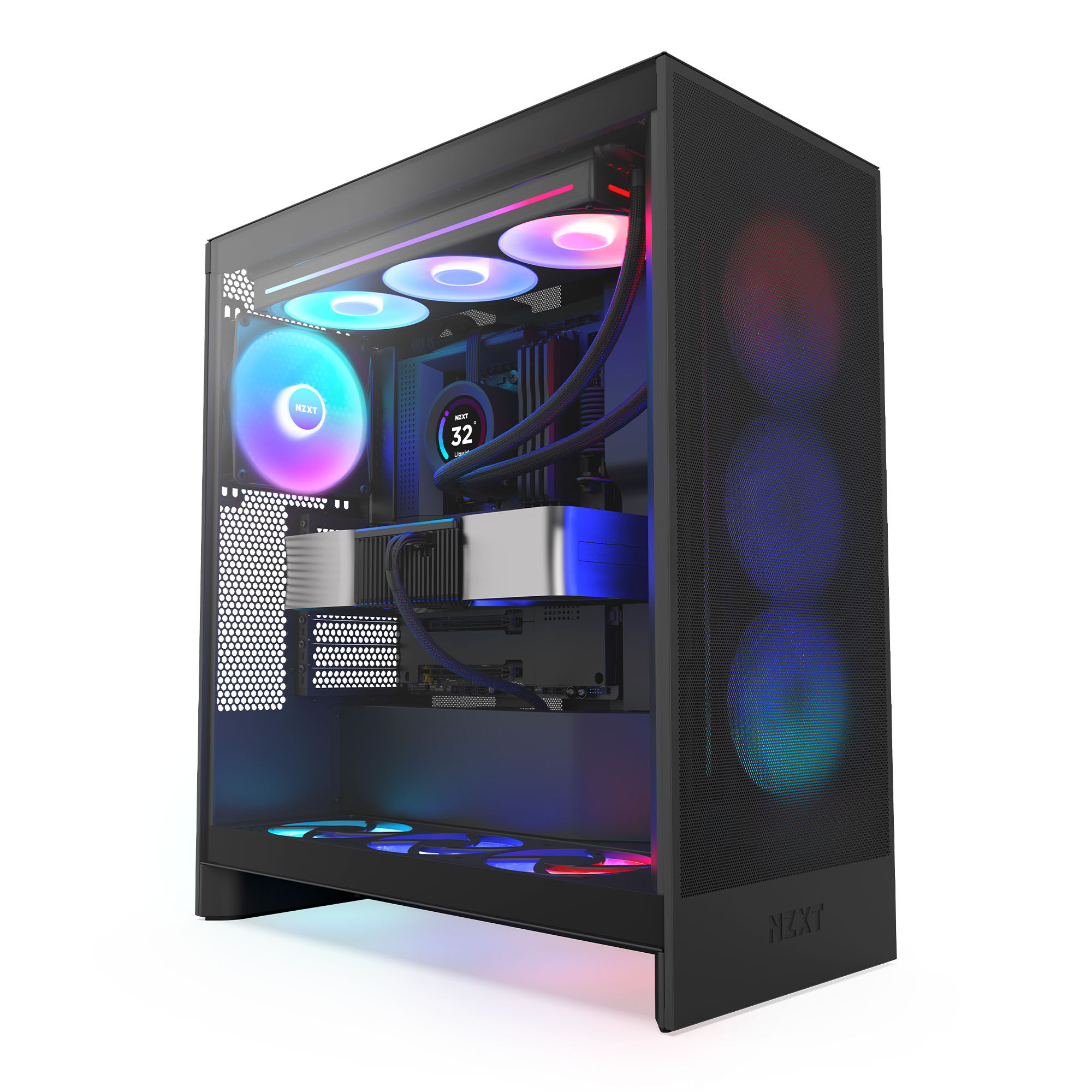 NZXT H7 FLOW ATX PCケース NZXT H7 Flow RGB | Mid-Tower-ATX-Airflow-Gehäuse mit RGB-Lüftern