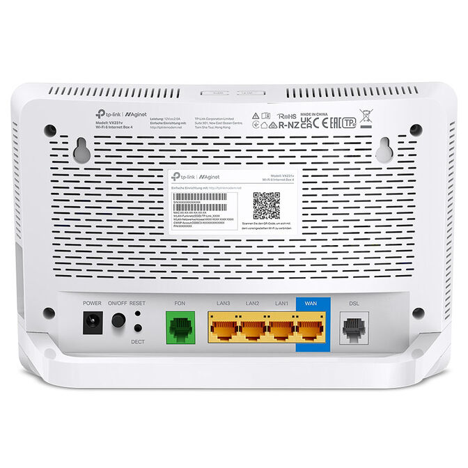 TP-Link VX231v DSL-Router, Wi-Fi 6 AX1800, VDSL2 Supervectoring, DECT-Telefonie - wei&szlig; image number 2