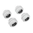 Corsair Hydro X Series XF Hardline fitting straight G1/4 inch to 12mm OD hard tube - 4 pack, white image number null