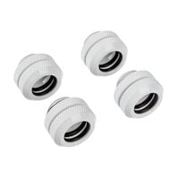 Corsair Hydro X Series XF Hardline fitting straight G1/4 inch to 12mm OD hard tube - 4 pack, white