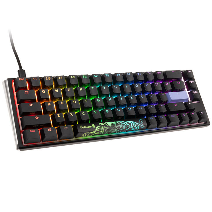 Ducky One 3 Classic Black/White SF Gaming Tastatur, RGB LED - MX-Blue (US) image number 0