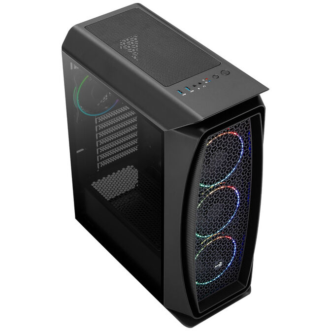 Aerocool Aero One Eclipse Midi-Tower, Tempered Glass - schwarz image number 1