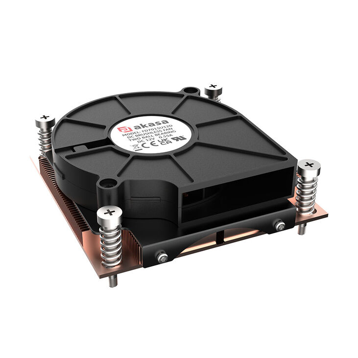 Akasa 1U Intel LGA 1700 CPU cooler - copper image number 1