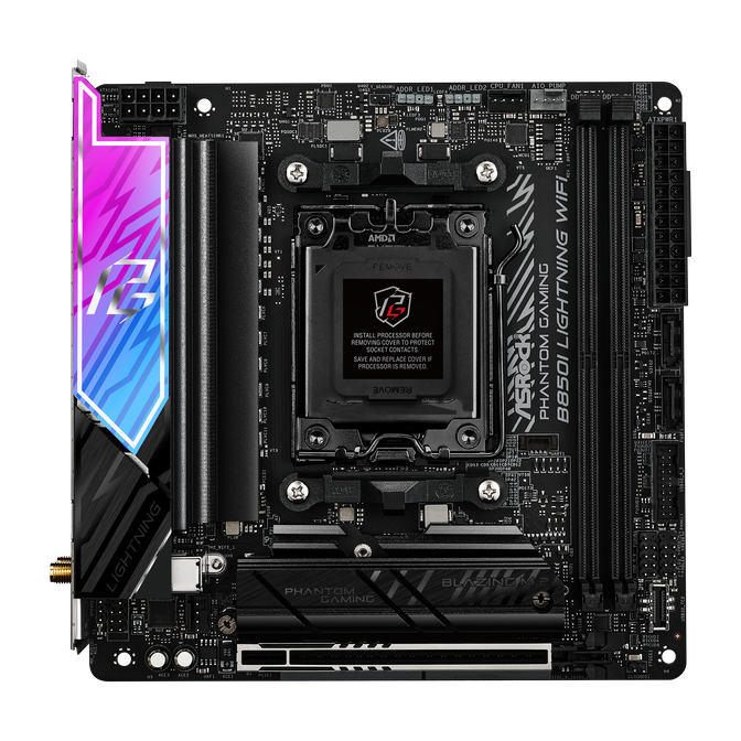 ASROCK B850I Lightning WiFi Mainboard, Sockel AM5, AMD B850, Mini-ITX, DDR5 image number 4