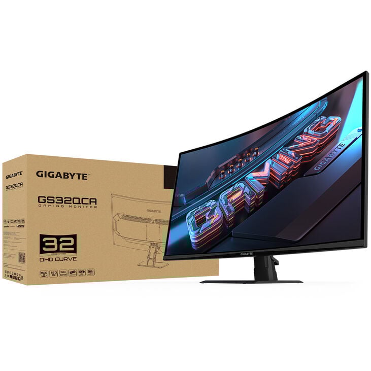 GIGABYTE GS32QCA EU, 32 inch Curved Gaming Monitor, 180Hz, WQHD, VA, AdaptiveSync image number 8