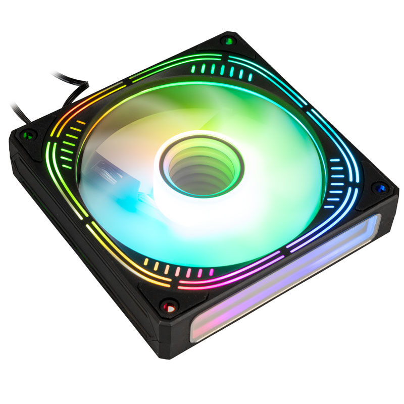 Nfortec Draco X ARGB Lüfter 140 Mm – Ultra-leise (12 DB), Hoher Luftstrom, 4‑polig, Mit RGB‑Beleuchtung, Schwarz