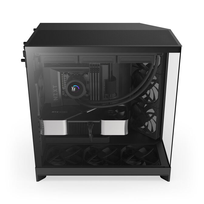 NZXT H9 Flow PC-Geh&auml;use, Midi-Tower, ATX, Tempered Glass - schwarz image number 3