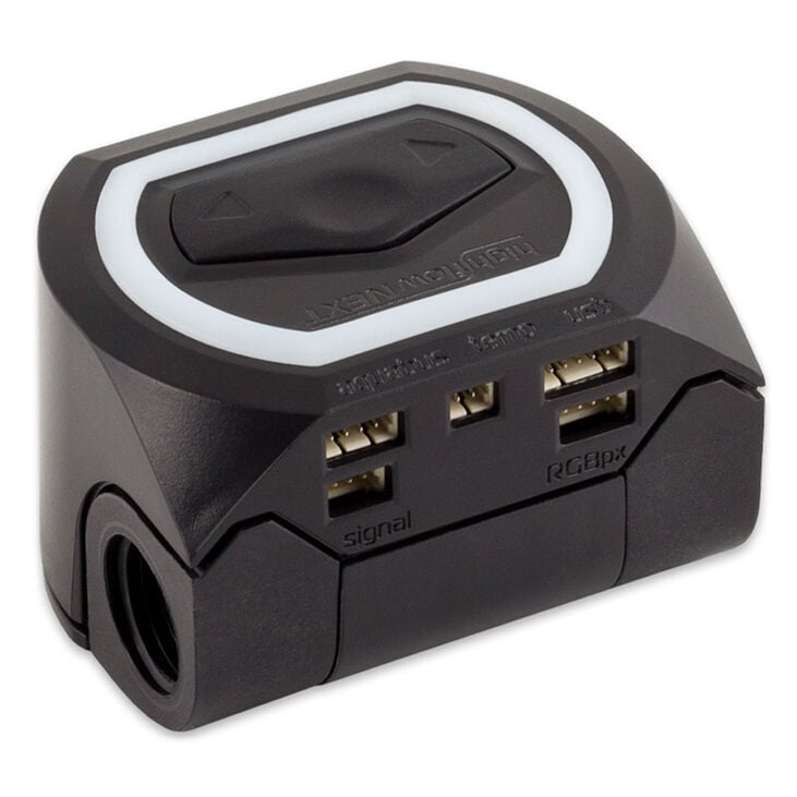 Aqua Computer Durchflusssensor high flow NEXT, OLED, 2x G1/4, RGBpx - schwarz image number 2