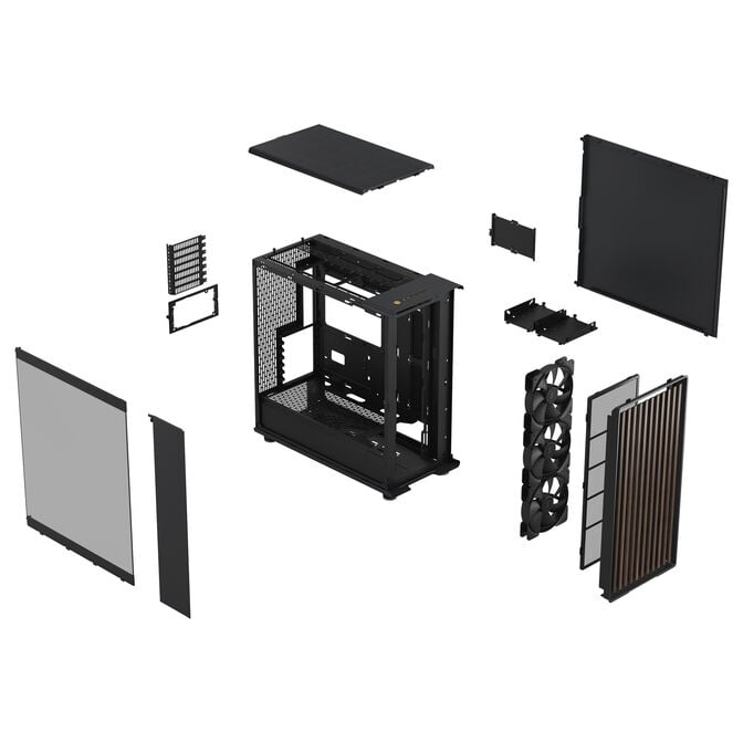 Fractal Design North XL Charcoal Case TG Dark - black image number 15