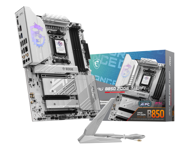 MSI MPG B850 Edge TI WiFi Mainboard, Sockel AM5, AMD B850, ATX, DDR5 image number 0