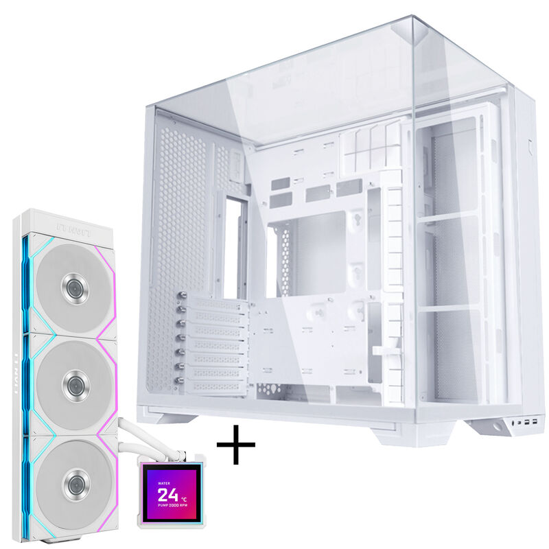Lian Li O11 Vision Compact Gehäuse Bundle + HydroShift II LCD-S 360TL AiO - weiß