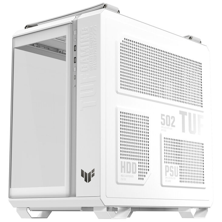 ASUS TUF Gaming GT502 Horizon PC Case, Mid Tower, ATX, Tempered Glass - white image number 4