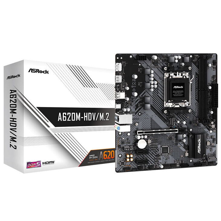 ASRock A620M-HDV/M.2, AMD A620 Mainboard - Sockel AM5, DDR5 image number 0