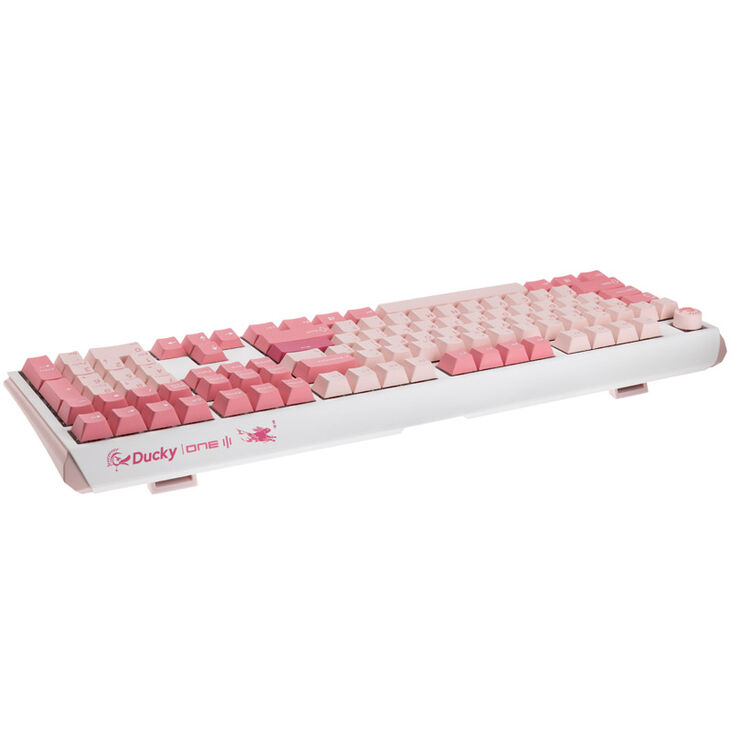 Ducky One 3 Gossamer Pink Gaming Tastatur - MX-Black Clear Top (US) image number 2