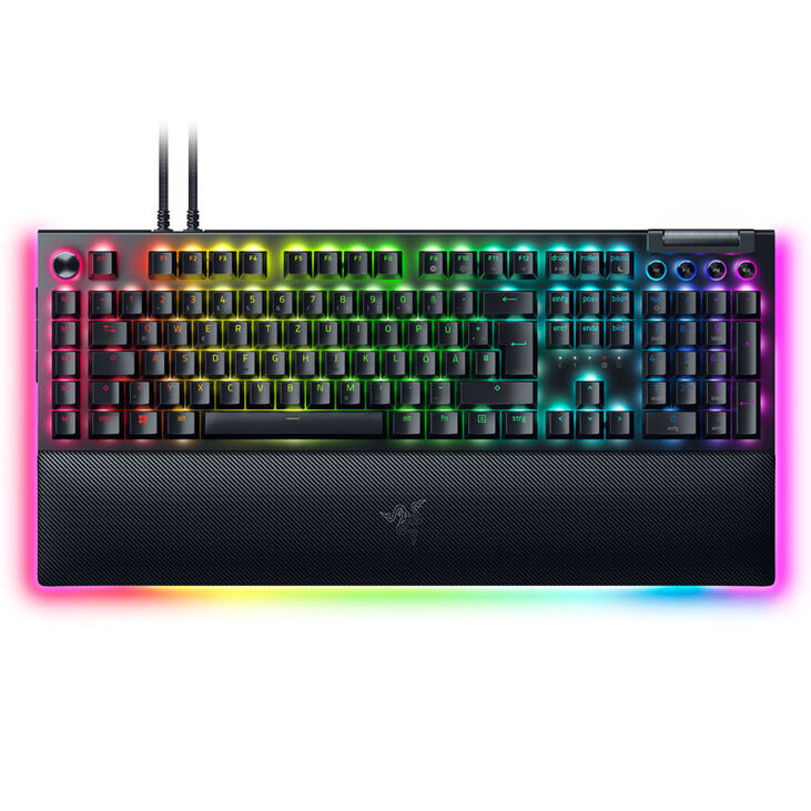 Razer BlackWidow V4 Pro Gaming Keyboard, Green Switch, USB, DE Layout image number 0