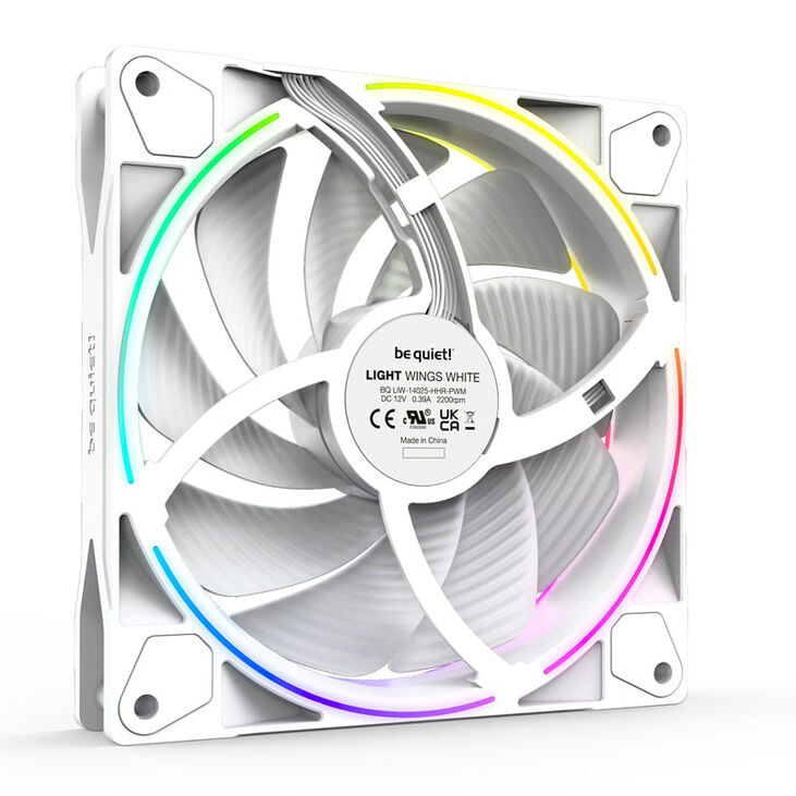 be quiet! Light Wings ARGB PWM Lüfter, Triple Pack - 140mm, weiß, High Speed image number 2