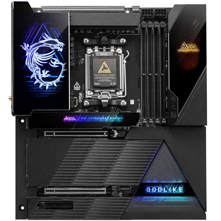 MSI MEG X870E Godlike Mainboard, Sockel AM5, AMD X870E, E-ATX, DDR5 image number 1