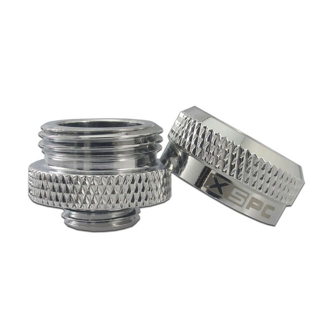 XSPC fitting G1/4" to 14mm hard tube, chrome - 8 pieces image number 3