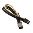 SilverStone 6-Pin-PCIe zu 6-Pin-PCIe Kabel 250mm - schwarz/gold image number null